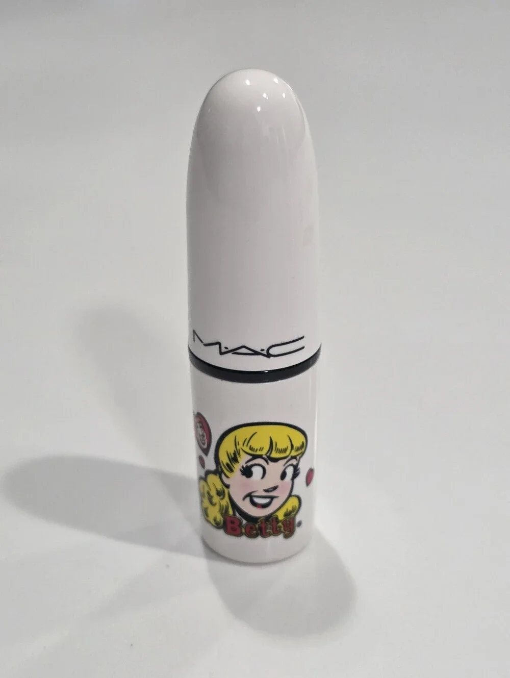 MAC Archie's Girls Betty Bright Satin Lipstick Limited Edition Used